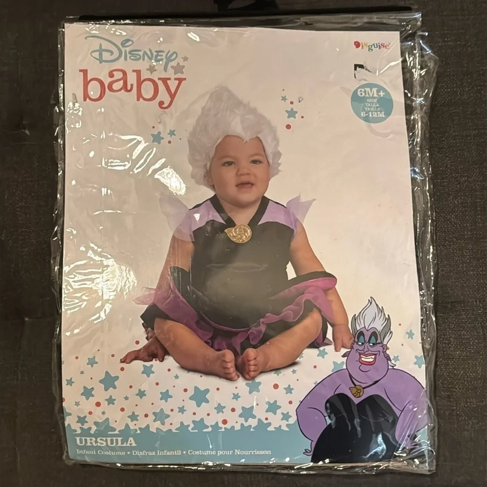 Disney Baby 6M+ Ursula Little Mermaid Halloween Costume Dress Belt & Headpiece